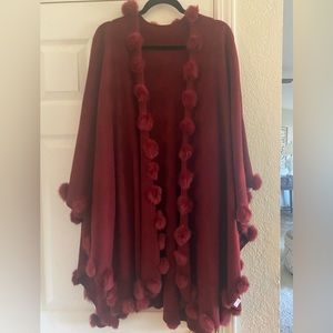 Burgundy shawl one size